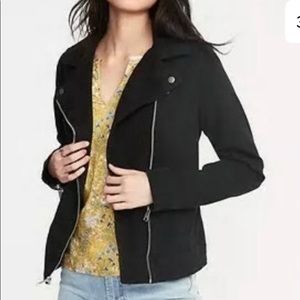Old Navy Twill Moto Jacket Medium Tall NWT